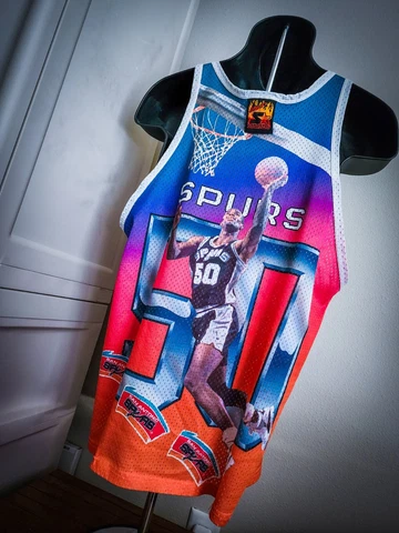 Vintage Hot Starter San Antonio Spurs David Robinson Jersey L NBA Cover