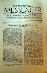 American Theosophical Messenger December 1929 Historical Data - Picture 1 of 1