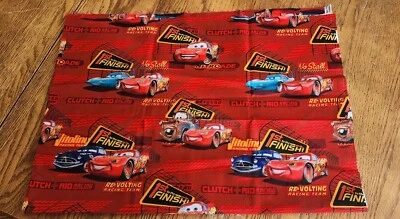 31" DISNEY CARS FABRIC RED 1st to the finish line CP25266 NEW - Image 1 of 3