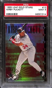1995 LEAF GOLD STARS #13 KIRBY PUCKETT PSA 9 06591014