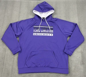 TCU Horned Frogs Hoodie Mens XXL 2XL Texas Christian Pullover Sweatshirt Purple - Picture 1 of 8