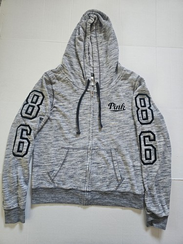 UNDERCOVER Felpa con cappuccio e zip ROSA Victoria's Secret grande grigia