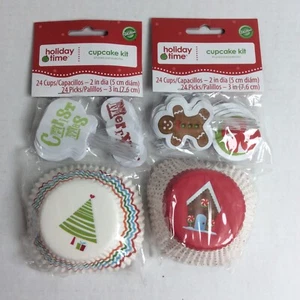 Kit de cupcakes Wilton Holiday Time 2-24 kits de paquete NUEVO - Imagen 1 de 8