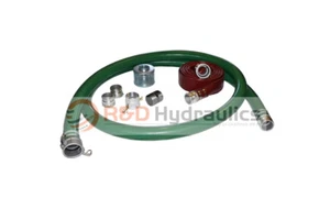 PVC Green Standard Suction Hose | 2" x 20 FT | Fits Honda | 100 FT Red Discharge - Picture 1 of 7