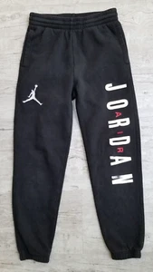 Vintage 2000s Y2K AIR JORDAN Jumpman Basketball Streetwear Sweatpants Black - M - Picture 1 of 8