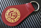 Vintage Richings Park Bowls Club Iver Buckinghamshire Leather Keyring Key Fob