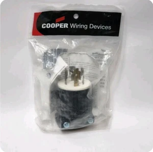 Cooper Wiring L1420P Locking plug 3-pole,4-wire 20A-125/250 Nema L14-20P - Picture 1 of 4