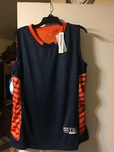 Eastbay Reversible Jersey Sleeveless Size YXL Navy Blue/Orange New - Picture 1 of 6