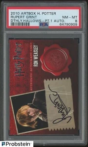 2010 Artbox Harry Potter and the Detathly Hallows Rupert Grint AUTO PSA 8 NM-MT - Picture 1 of 4
