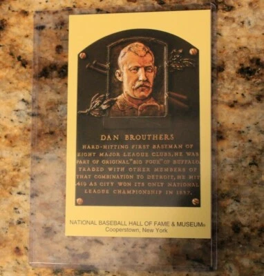 TARJETA POSTAL DAN BROUTHERS MORDECAI BROWN COOPERSTOWN SALÓN DE LA FAMA  Foto 1 de 2