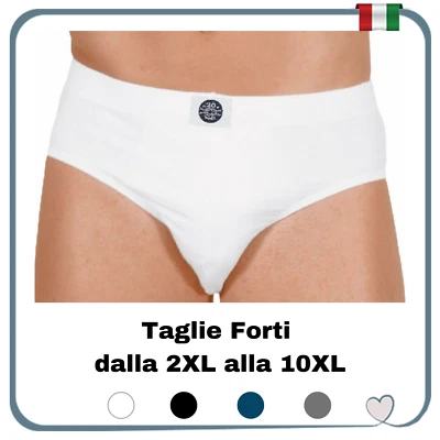 Slip Uomo TAGLIE FORTI Intimo Cotone Elasticizzato Mutande Oversize  - Immagine 1 di 3
