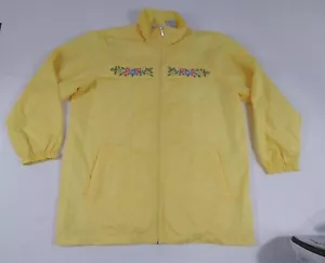 Blair Ladies Windbreaker Jacket Yellow M Lined Pockets (297) - Picture 1 of 12