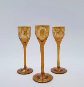 3 Likörgläser / Likörglas in Egermann Technik, um 1900. - Picture 1 of 11