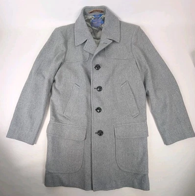 Pendleton Vintage Long Overcoat 100% Virgin Wool Lined 40 Long, Nice Coat! - Image 1 of 4