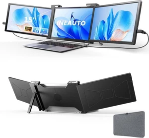 INEAUTO 15" 1080P Laptop Screen Extender Portable Triple Display Monitor - NIB - Picture 1 of 7