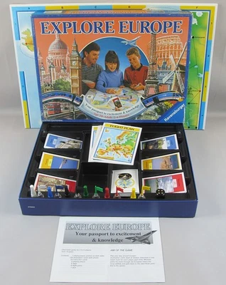 Explore Europe Board Game Ravensburger Vintage 1992  Travel European Cities - Image 1 of 4
