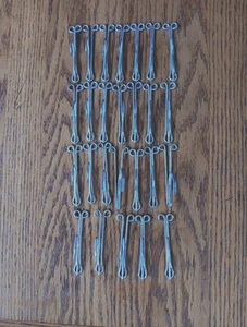 (28) Vintage 3" Slip On Stahl Gardine Gardinenhaken 1/4" Drop Quetschfalte Gardine - Bild 1 von 4