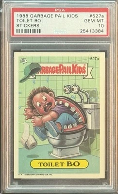 1988 GARBAGE PAIL KIDS SERIES 13 #527A TOILET BO PSA 10 GEM MINT - Image 1 of 2
