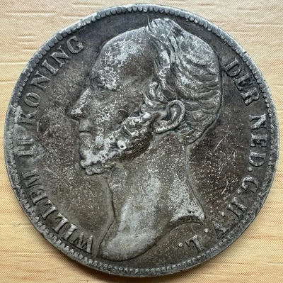 1848 Netherlands 1 Gulden Silver Coin - Image 1 of 2