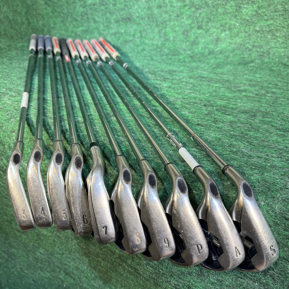 Juego de empuñaduras de hierro Callaway X-18 XR 3-9 PW AW SW acero Uniflex derecho Golf Pride Foto 1 de 4