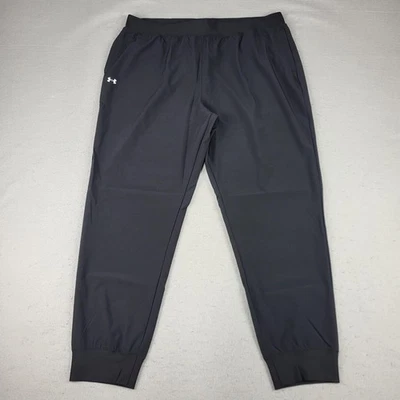 Under Armour Pants Womens 2XL Black ArmourSport High Rise Woven Joggers Loose - Image 1 of 4