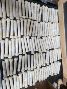 Vintage Lot of 117 Porcelain Ceramic Knob and Tube TUBES only - Picture 1 of 3