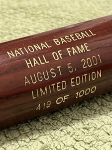 2001 Hall Of Fame Louisville Slugger Bat KIRBY PUCKETT DAVE WINFIELD /1000 - Picture 1 of 11