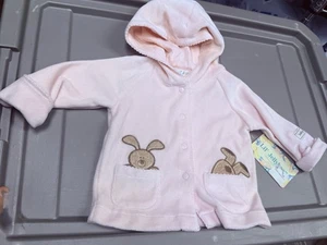 Lil Jellybean baby girls size 0-3 months snap front hoodie pink vintage Y2K - Picture 1 of 3