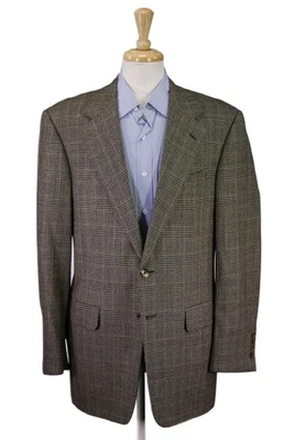 Blazer Abrigo Deportivo Pal Zileri Negro Marrón Tostado Tejido a Cuadros Lana 42L Foto 1 de 4