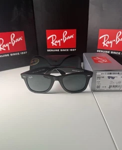 Ray-Ban Wayfarer 2140 901A Tg 50:22 Vetro Full Black Rb Original dark Grey - Imagen 1 de 9