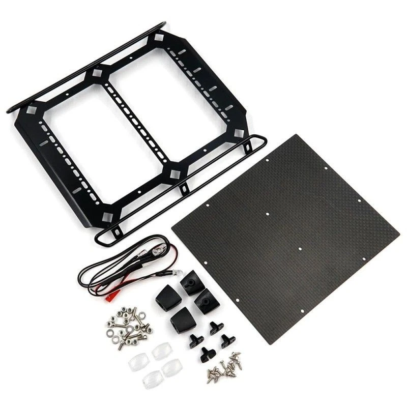 Yeah Racing TRX4-083 Metal & Carbon Roof Rack w/Light White Leds For Traxxas ... - Image 1 of 1