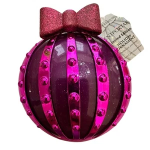 Bath & Body Works Purple Holiday Ornament Glitzer Schleife Lufterfrischer Scentportabl - Bild 1 von 8