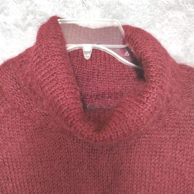 Suéter para mujer mezcla de mohair XL capucha cuello alto rojo borgoña SPIEGEL ELEMENT Foto 1 de 4