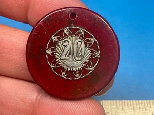 $20———MONACO ————-CASINO CHIP—-———-Z-3612 - Picture 1 of 4