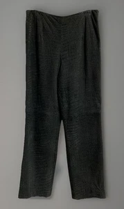 Worth Hose Damen 10 oder M schwarz Wildleder 100% Leder Animal Print Muster - Bild 1 von 8
