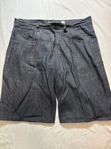 Rocawear Original Fit Size 44 Embroidered Black Denim Jean Shorts - Picture 1 of 8