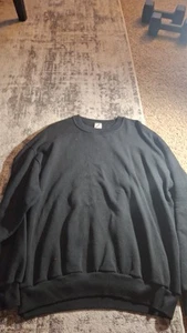 Vintage 90s JERZEES Sweatshirt Black Blank Crewneck Made In USA Mens 2X - Bild 1 von 10