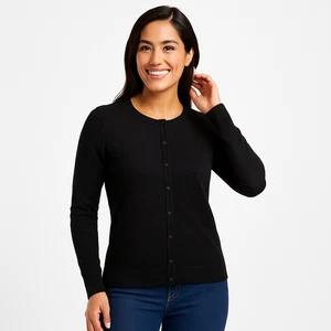 Neu mit Etikett Hilary Radley Damen Strickjacke – Größe L – schwarz - Bild 1 von 4