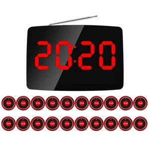 Bezprzewodowy system wywołujący pager restauracji, 20 przycisków wywołujących ze wskaźnikiem LED do Den5442 - Zdjęcie 1 z 7