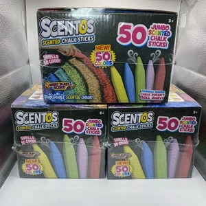 SCENTOS Scented Chalk Sticks 50 Jumbo Scented Chalk Sticks New Sealed Ages 3+ - Picture 1 of 3