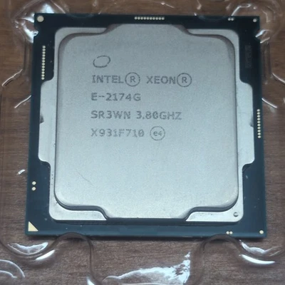 Intel Xeon E-2174G 3.80GHz SR3WN 4核处理器 Socket FCLGA1151 — 第 1/2 张图片