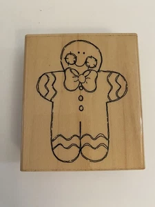 JRL Design Gingerbread Wood Mounted Rubber Stamp RS76 - Picture 1 of 5