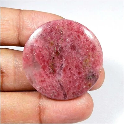 Piedras preciosas de rodonita pulidas rosa natural cabujón forma redonda suelta 76 quilates #10157 Foto 1 de 4