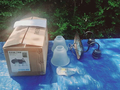 KICHLER Independence 12 in. 2-Light Tannery Bronze Bathroom Vanity Light 5336TZS - Image 1 of 4