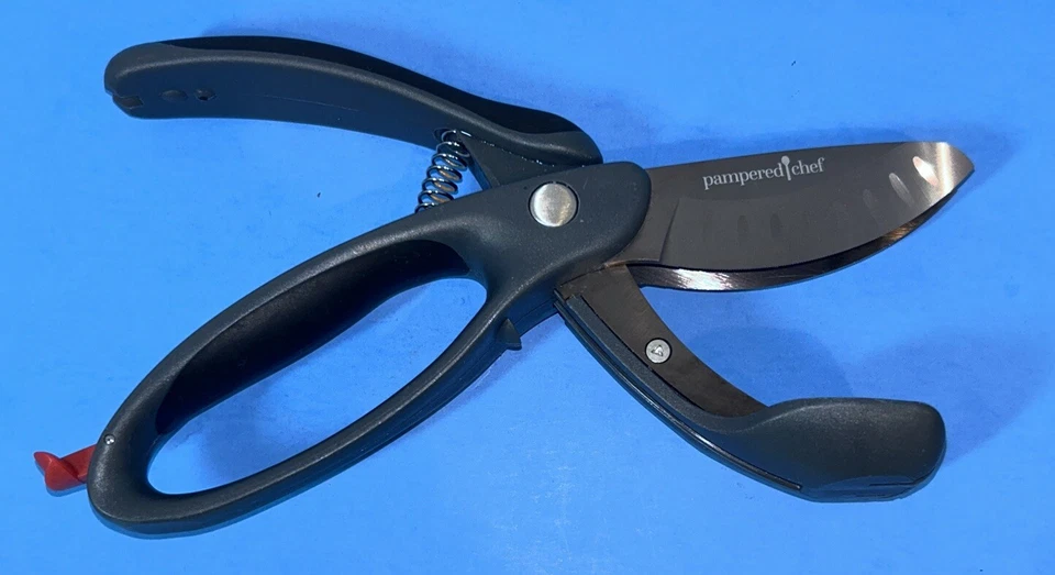 Tijeras de cocina de chef mimadas para picar ensaladas de doble hoja Foto 1 de 4