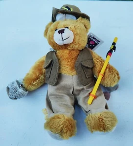 Plushland Fishing Fisherman Bear 2006 Light the Night Leukemia and Lymphoma Tag - Picture 1 of 5
