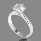 1/2 Carat F/SI1 Natural Diamond Engagement Ring Round Cut 14K White Gold