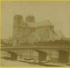 Stéréo circa 1855-59. La Cathédrale Notre-Dame de Paris. Albumen print.