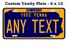 Vintage Pennsylvania 1952 Stanowa tablica rejestracyjna do roweru samochodowego ATV brelok magnes