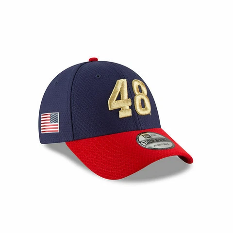Jimmie Johnson #48 Red & Blue U.S. Flag Hat - Made by New Era Cover